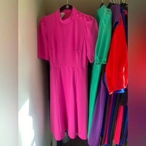 Donna Morgan Fuchsia Long Sleeve Dress